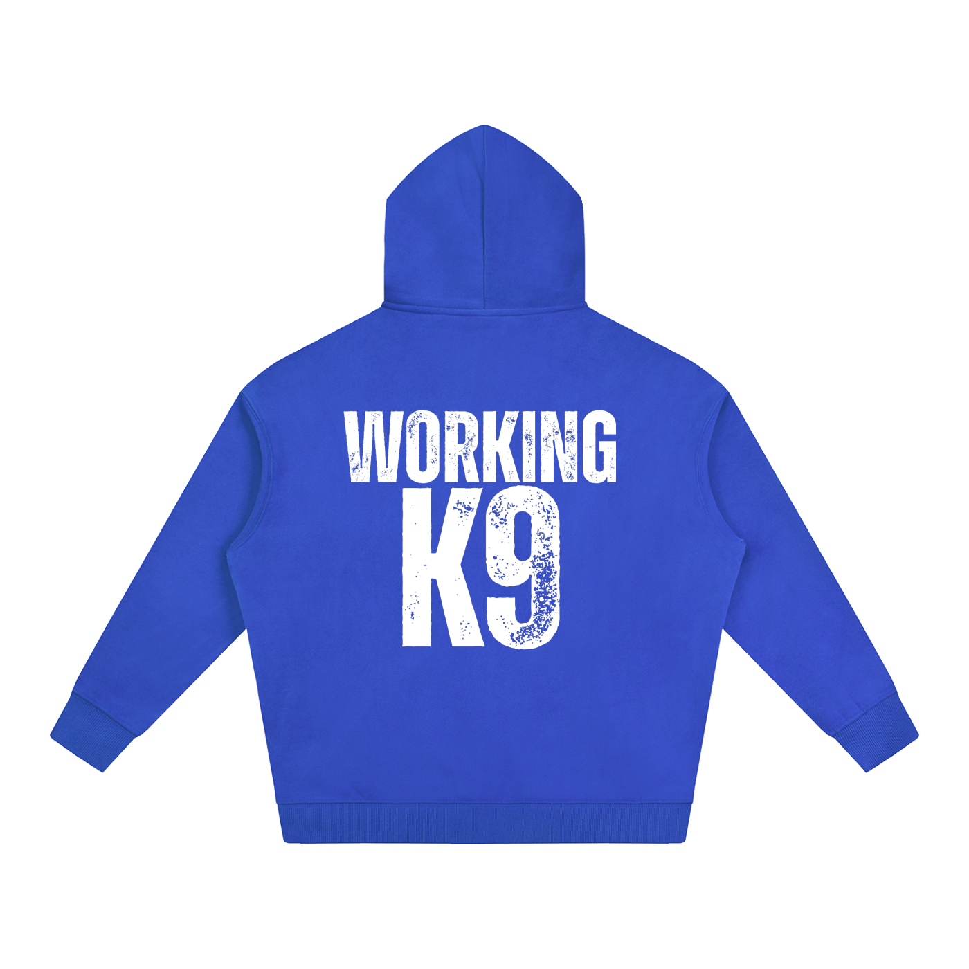 Working K9 Oversize Fleeced Hoodie White Text
