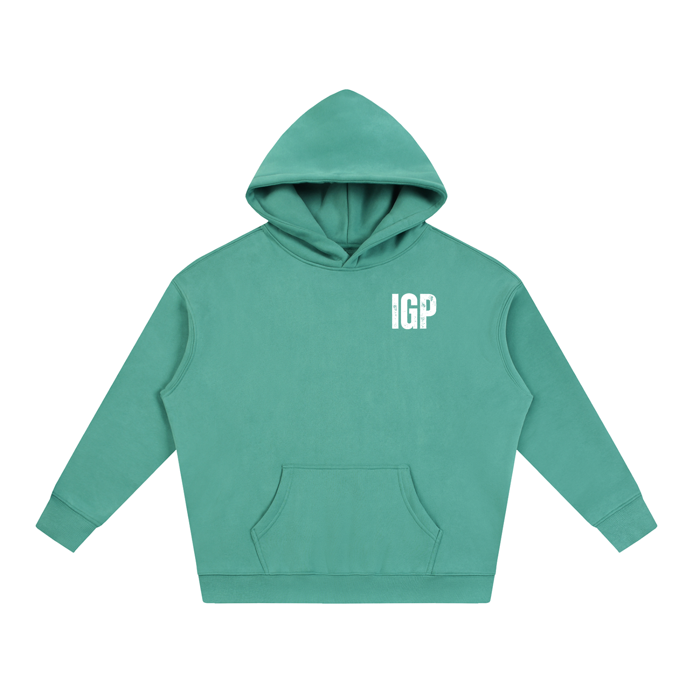 IGP 3 Phase Oversize Fleeced Hoodie White Text