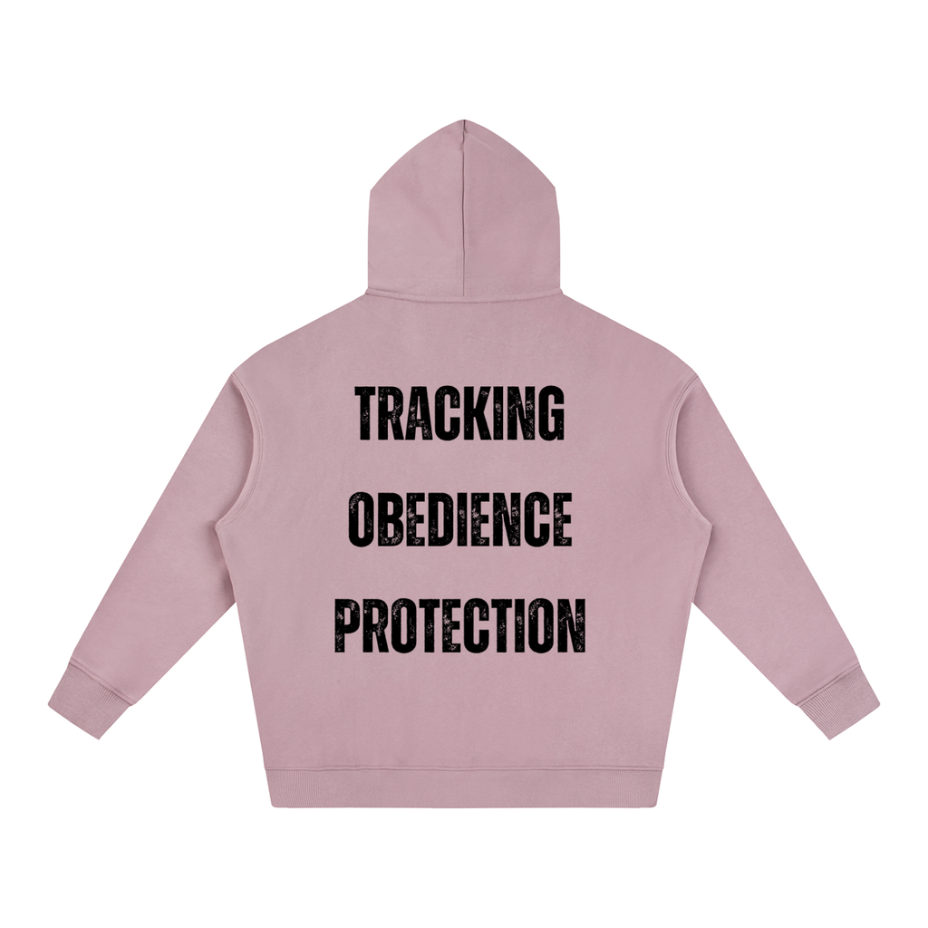 IGP 3 Phase Oversize Fleeced Hoodie Black Text