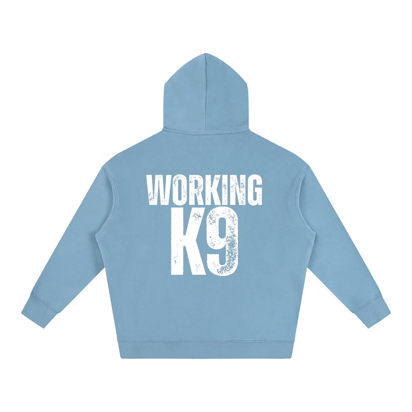 Working K9 Oversize Fleeced Hoodie White Text