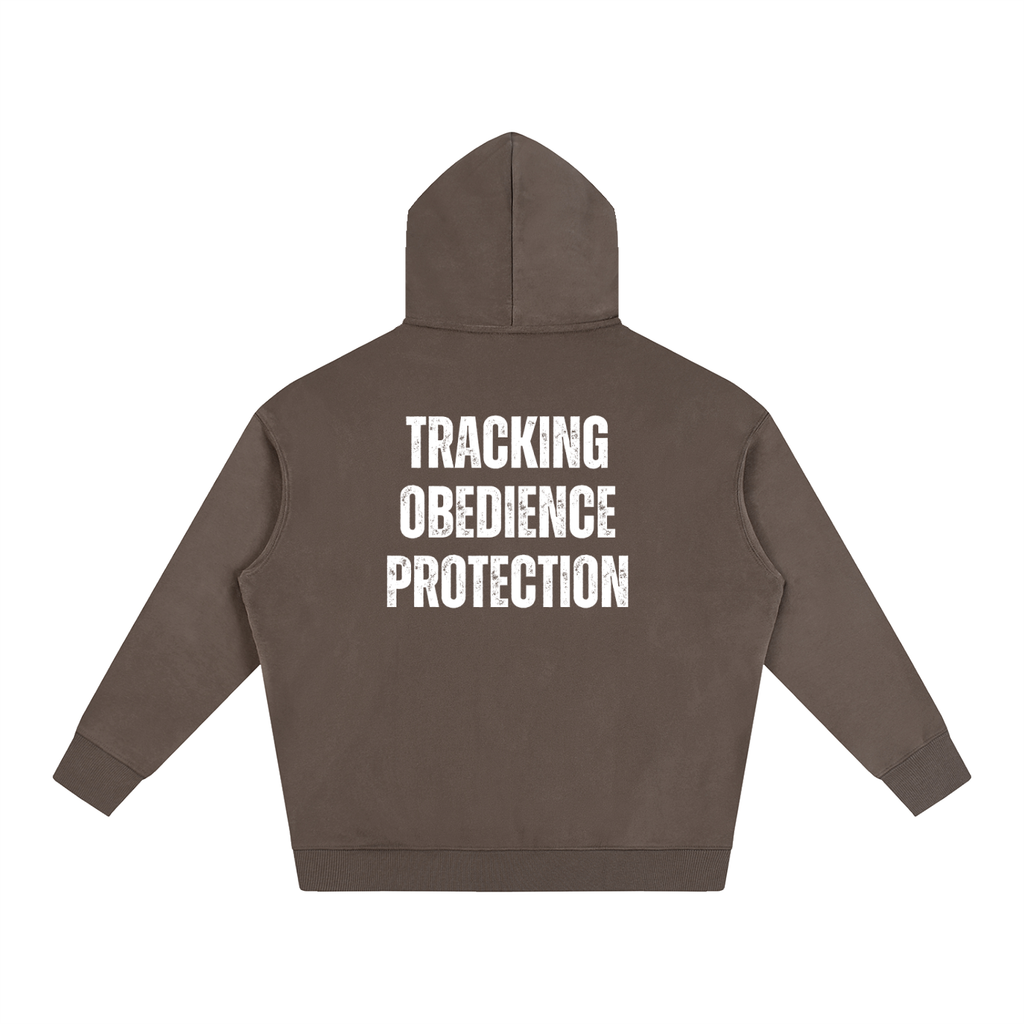IGP 3 Phase Oversize Fleeced Hoodie White Text