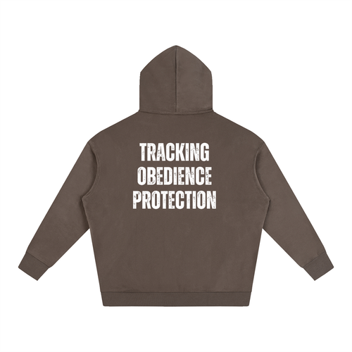 IGP 3 Phase Oversize Fleeced Hoodie White Text