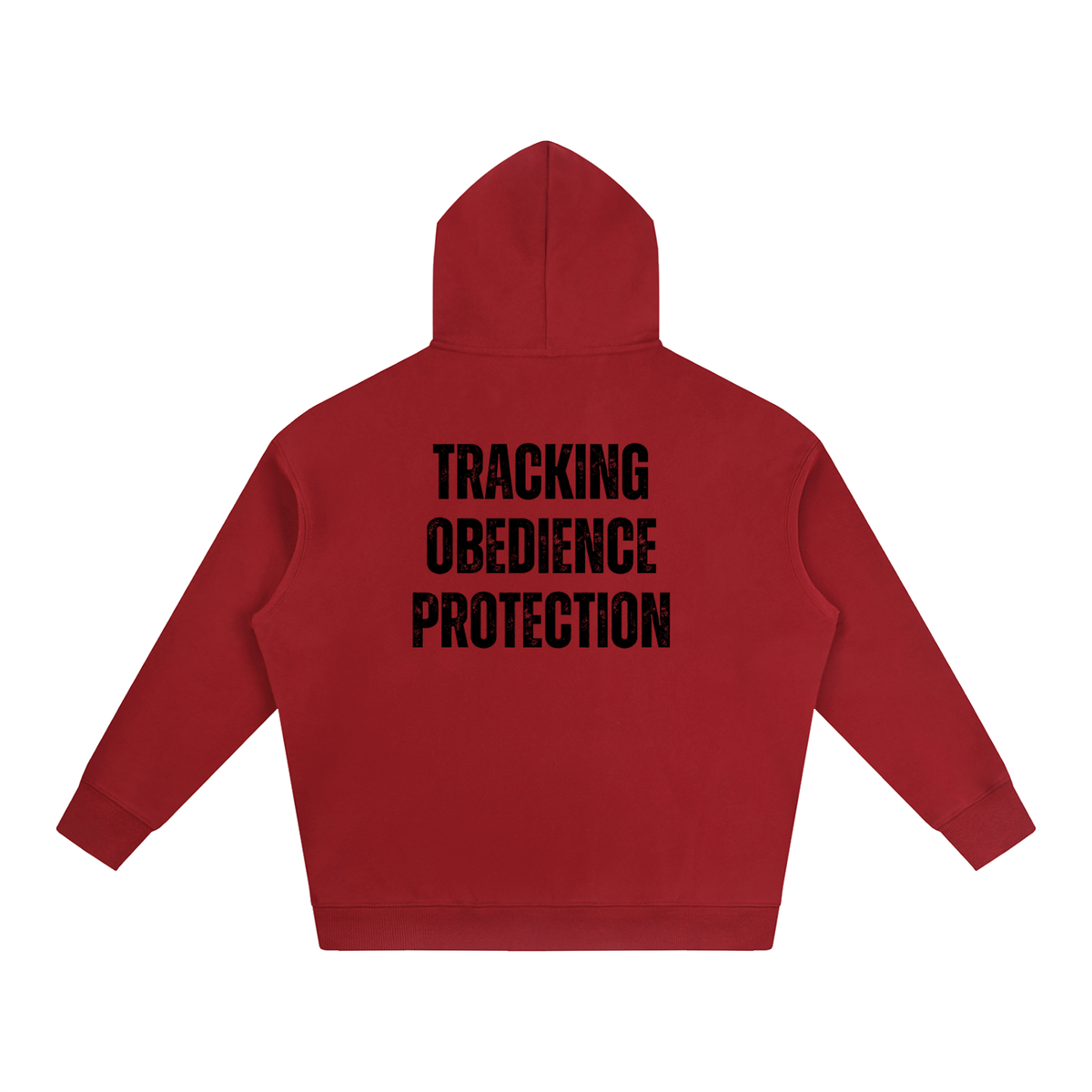 IGP 3 Phase Oversize Fleeced Hoodie Black Text
