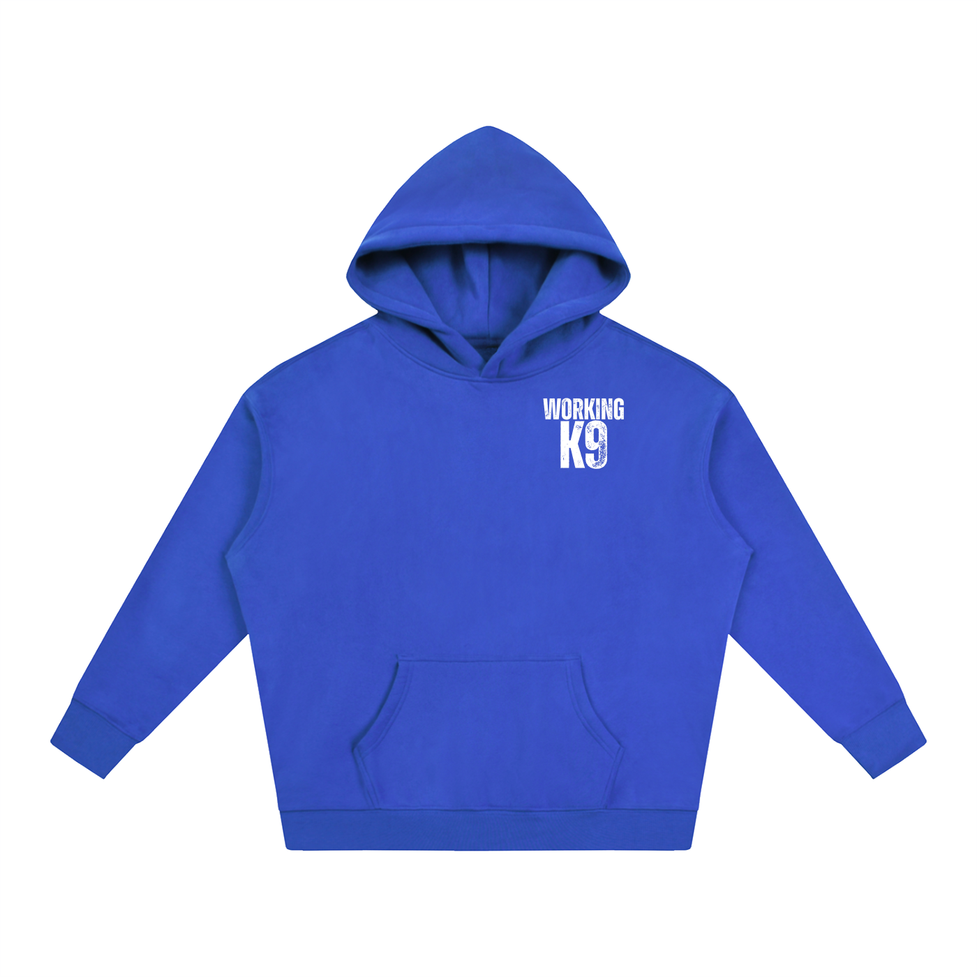 Working K9 Oversize Fleeced Hoodie White Text