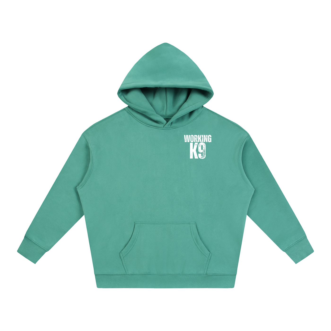 Working K9 Oversize Fleeced Hoodie White Text