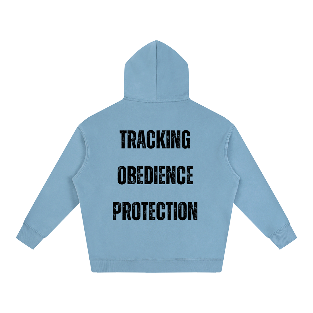 IGP 3 Phase Oversize Fleeced Hoodie Black Text