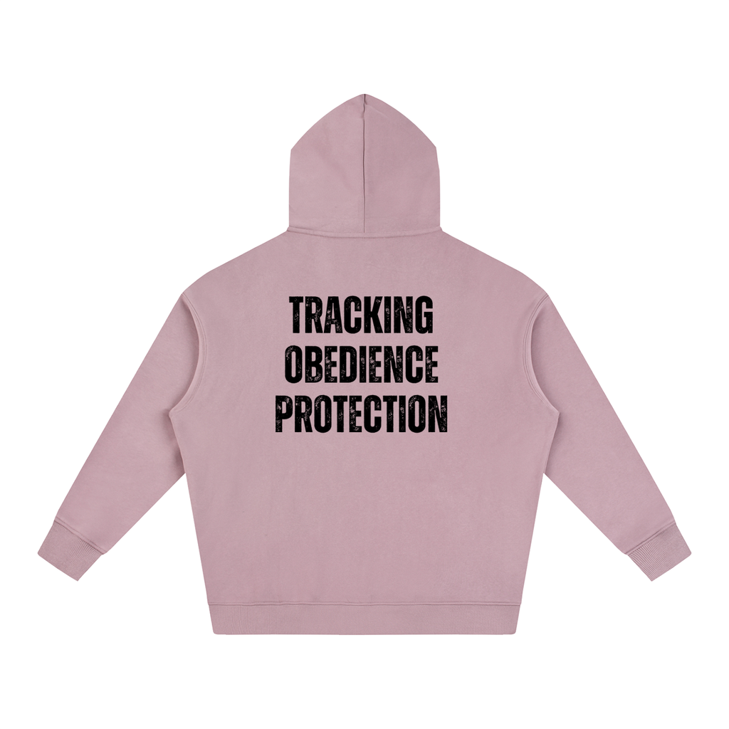 IGP 3 Phase Oversize Fleeced Hoodie Black Text