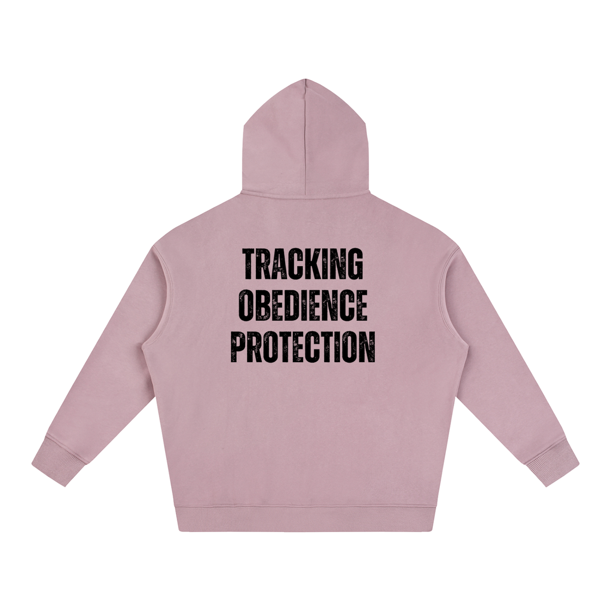 IGP 3 Phase Oversize Fleeced Hoodie Black Text