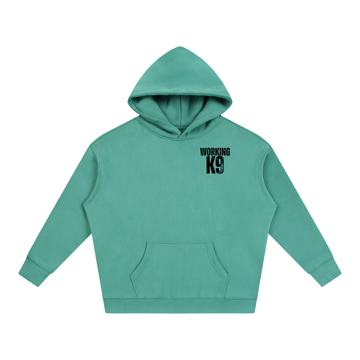 Working K9 Oversize Fleeced Hoodie Black Text
