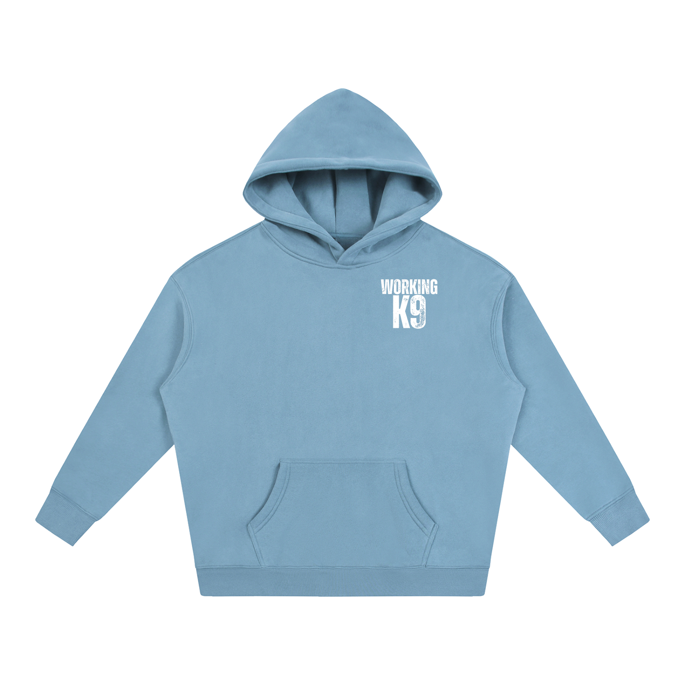 Working K9 Oversize Fleeced Hoodie White Text