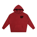 IGP 3 Phase Oversize Fleeced Hoodie Black Text