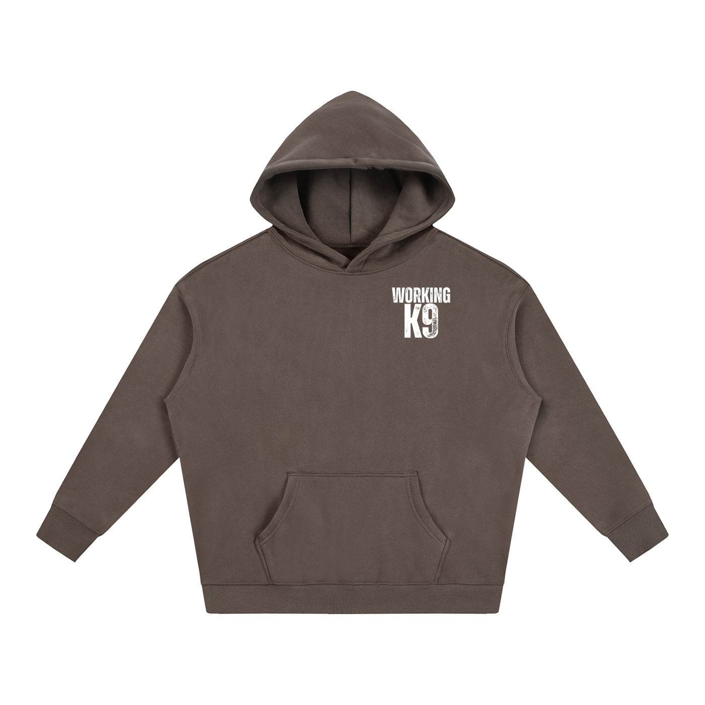 Working K9 Oversize Fleeced Hoodie White Text