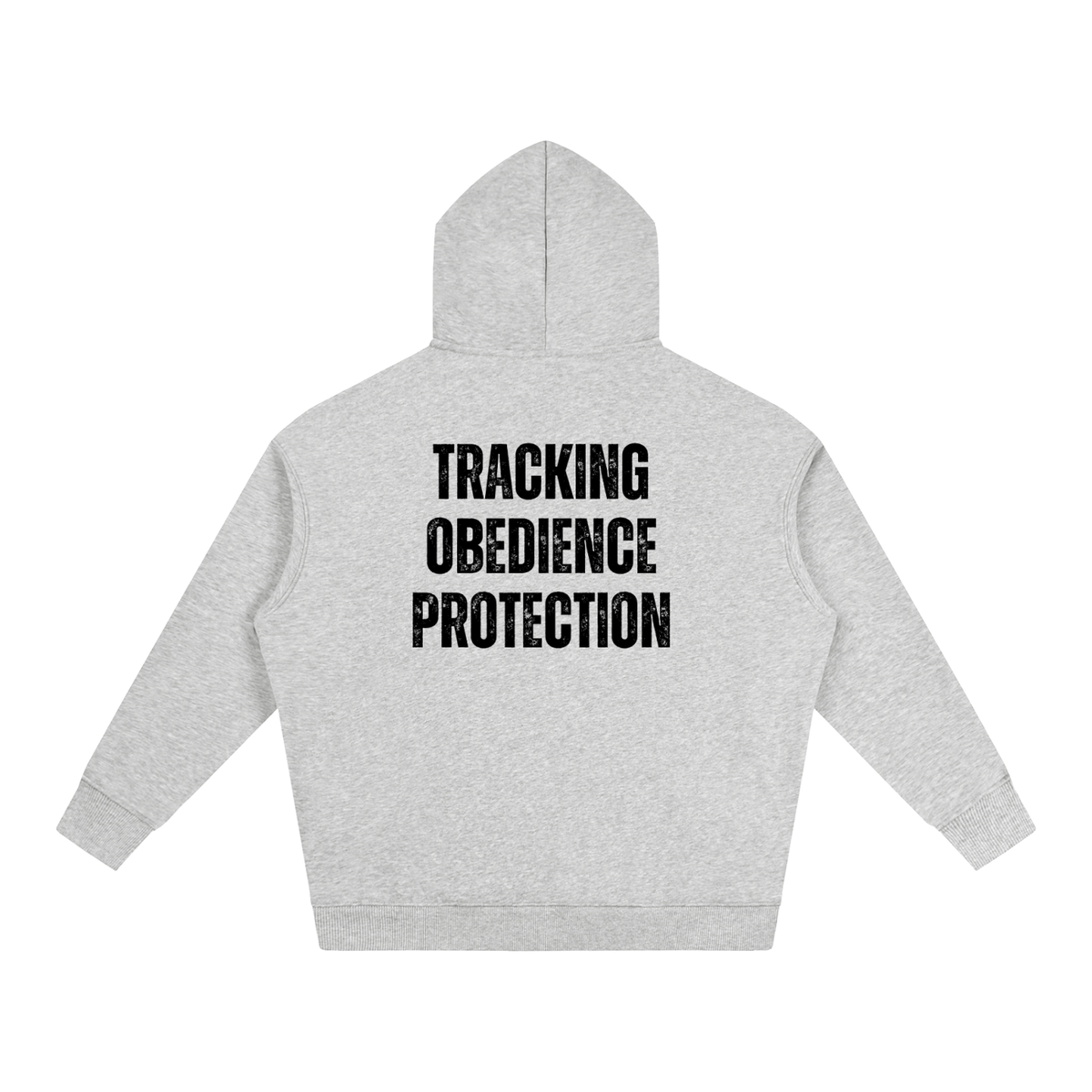 IGP 3 Phase Oversize Fleeced Hoodie Black Text