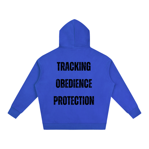 IGP 3 Phase Oversize Fleeced Hoodie Black Text