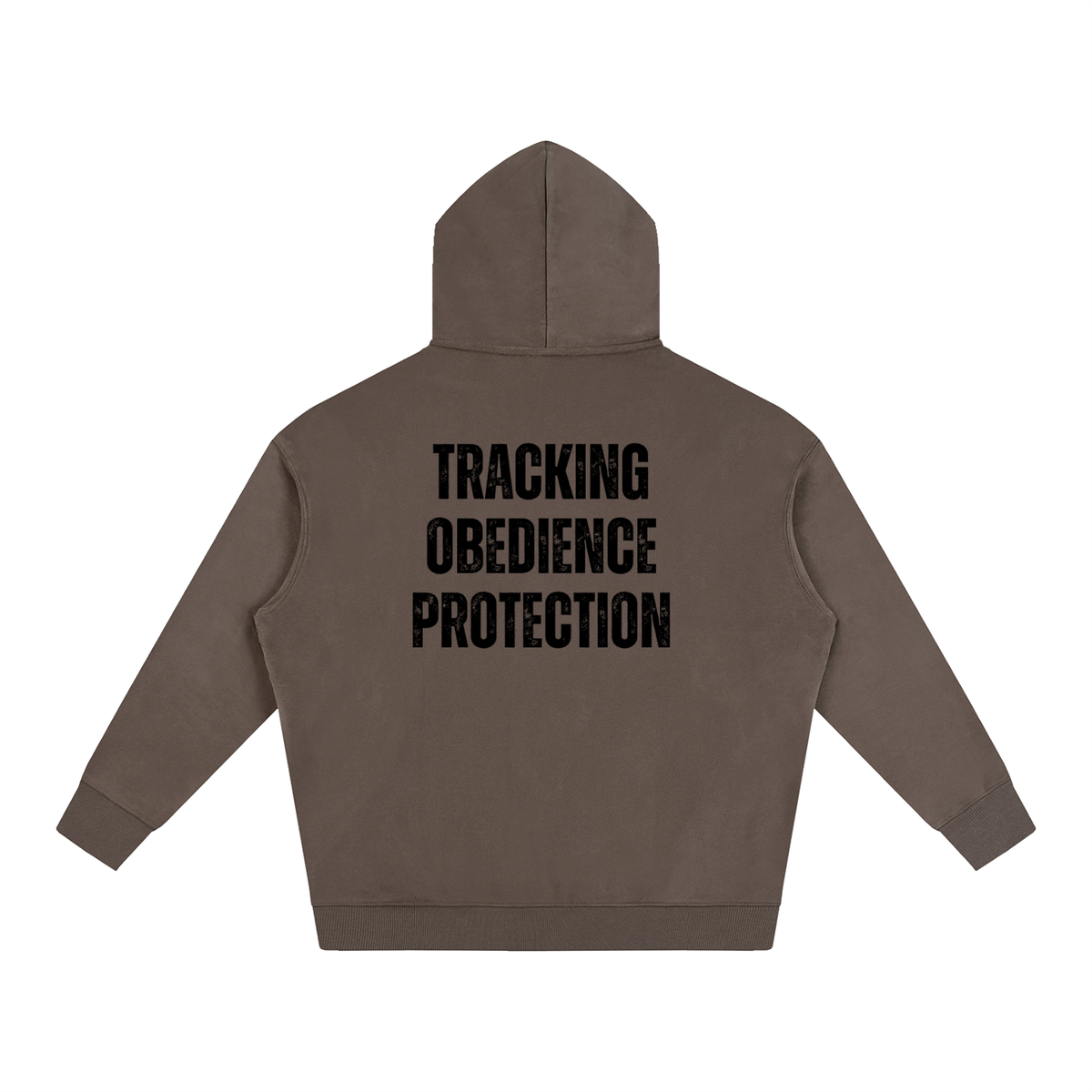 IGP 3 Phase Oversize Fleeced Hoodie Black Text
