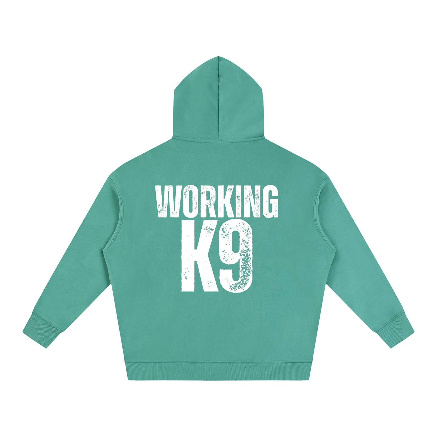 Working K9 Oversize Fleeced Hoodie White Text