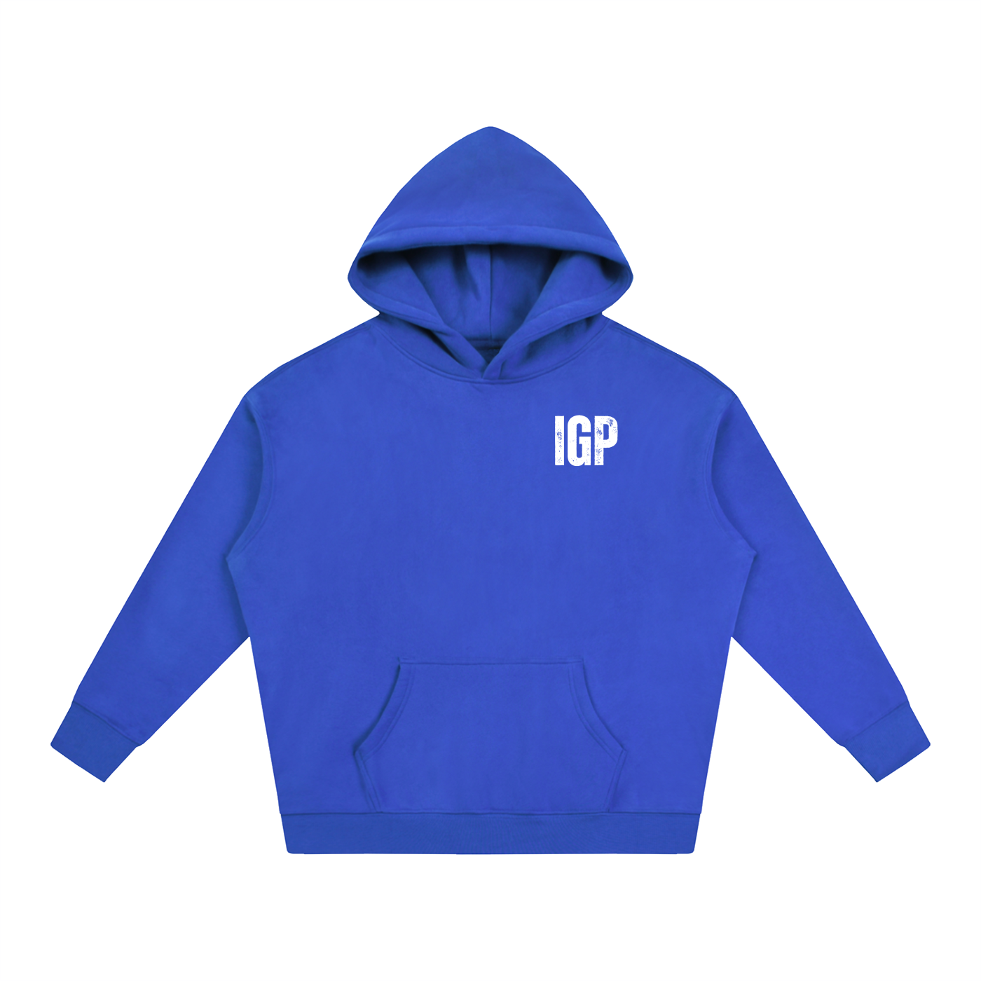 IGP 3 Phase Oversize Fleeced Hoodie White Text