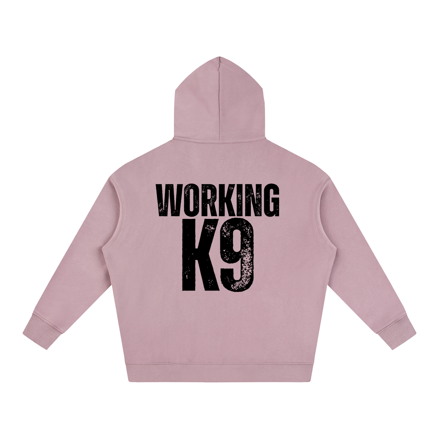 Working K9 Oversize Fleeced Hoodie Black Text