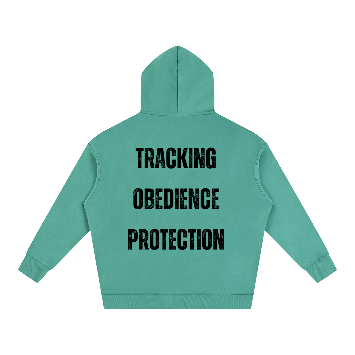 IGP 3 Phase Oversize Fleeced Hoodie Black Text