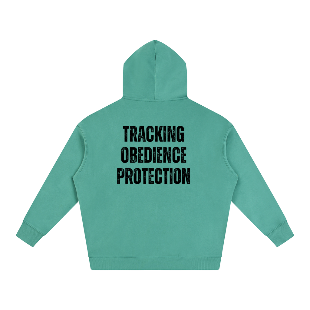 IGP 3 Phase Oversize Fleeced Hoodie Black Text