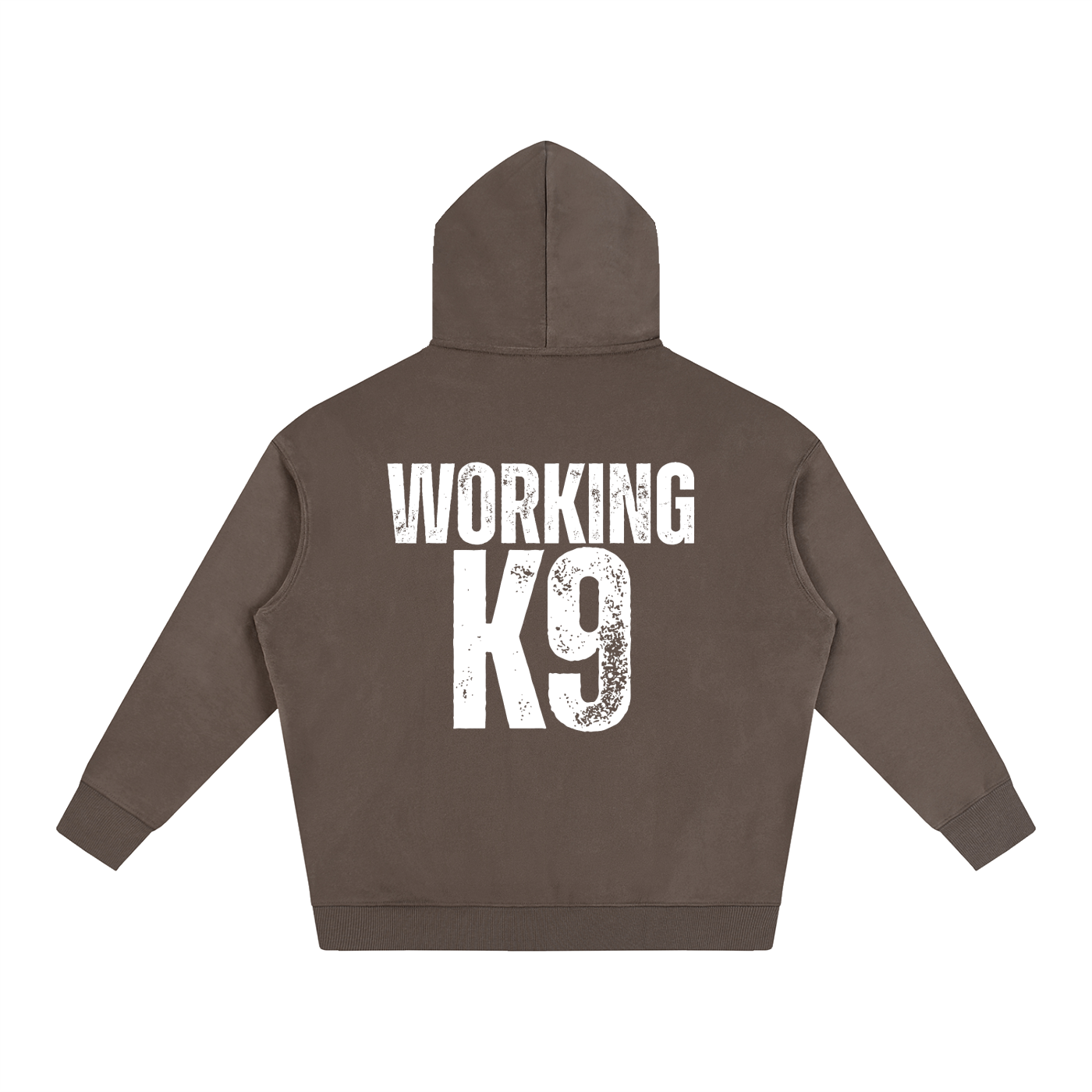 Working K9 Oversize Fleeced Hoodie White Text
