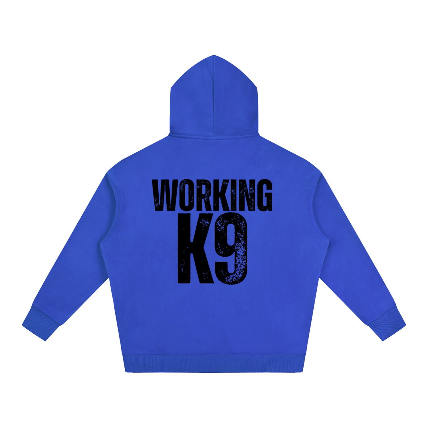 Working K9 Oversize Fleeced Hoodie Black Text
