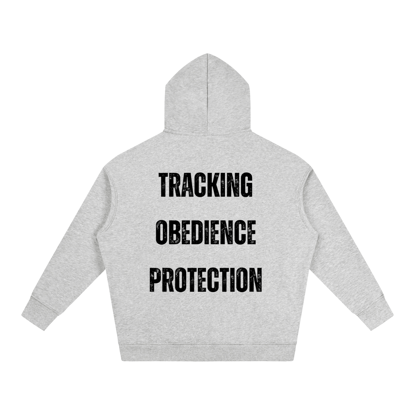 IGP 3 Phase Oversize Fleeced Hoodie Black Text