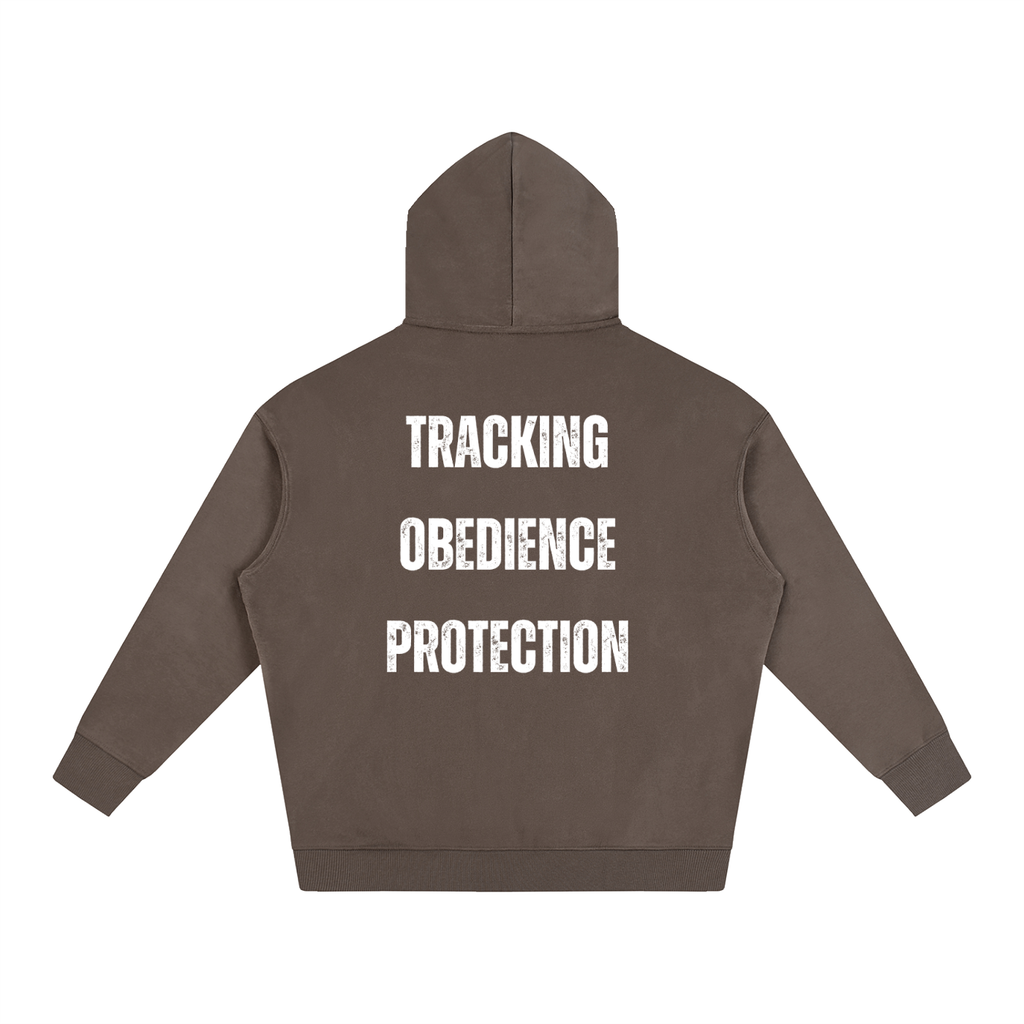 IGP 3 Phase Oversize Fleeced Hoodie White Text
