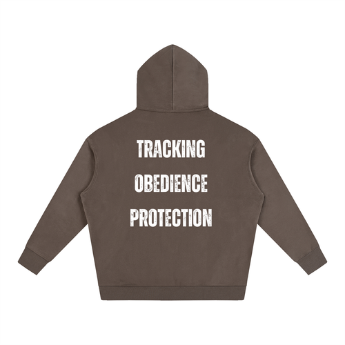 IGP 3 Phase Oversize Fleeced Hoodie White Text