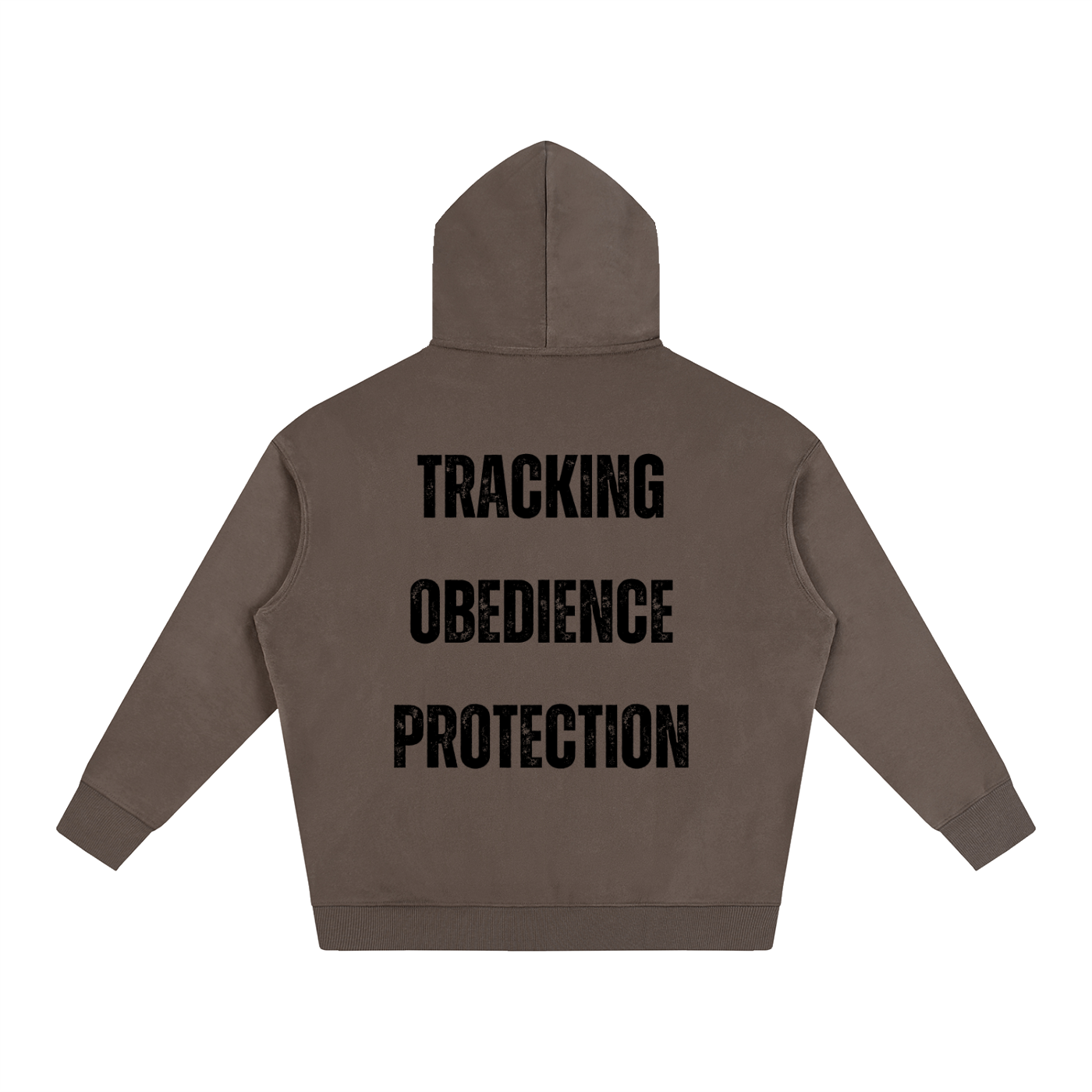 IGP 3 Phase Oversize Fleeced Hoodie Black Text
