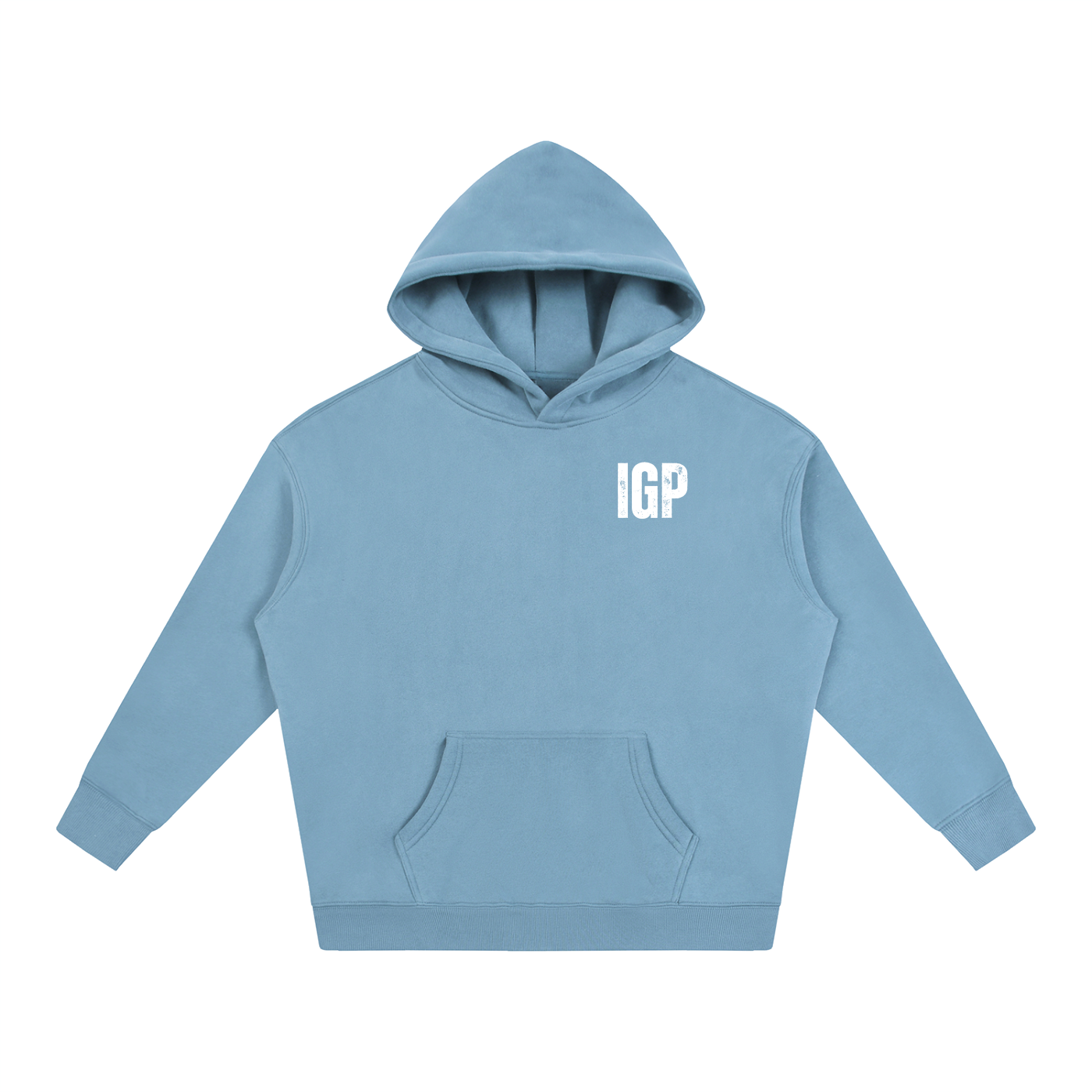 IGP 3 Phase Oversize Fleeced Hoodie White Text