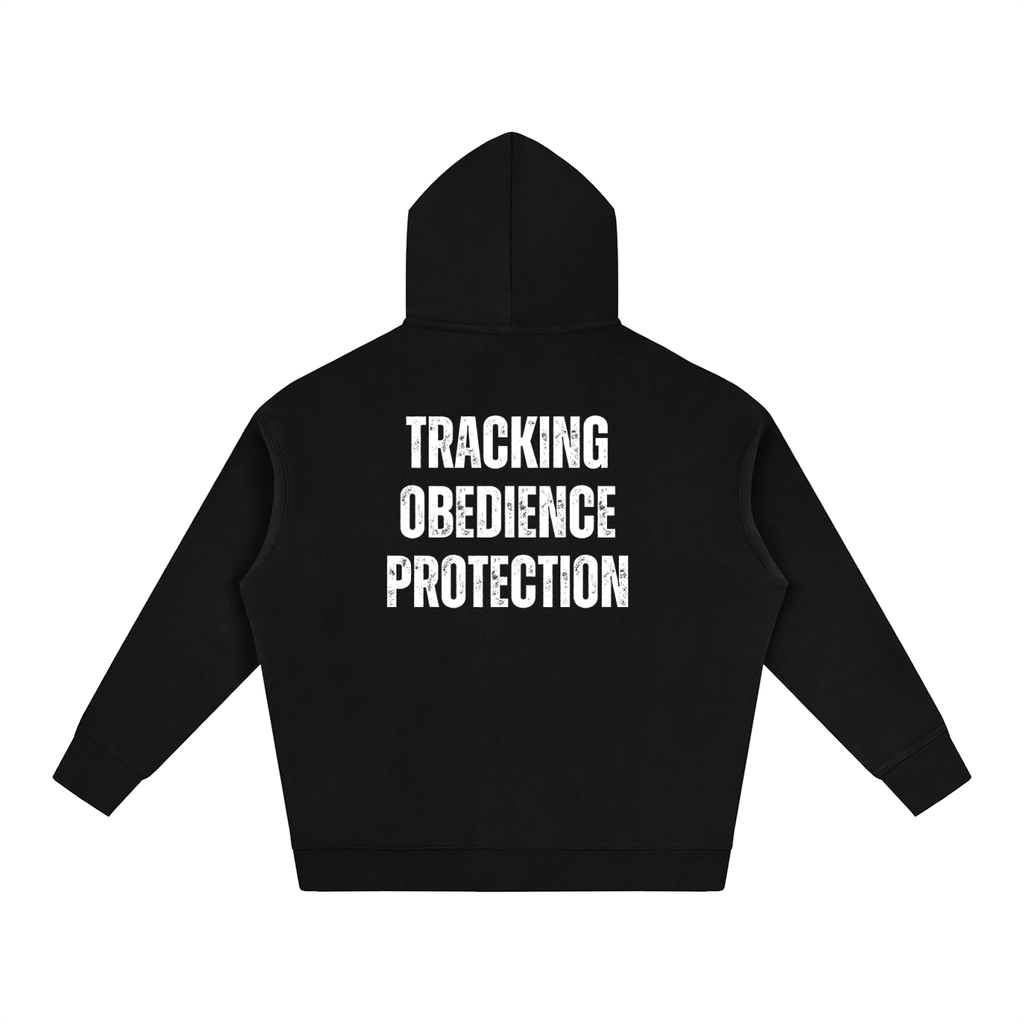 IGP 3 Phase Oversize Fleeced Hoodie White Text