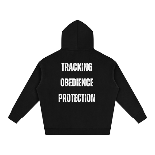 IGP 3 Phase Oversize Fleeced Hoodie White Text