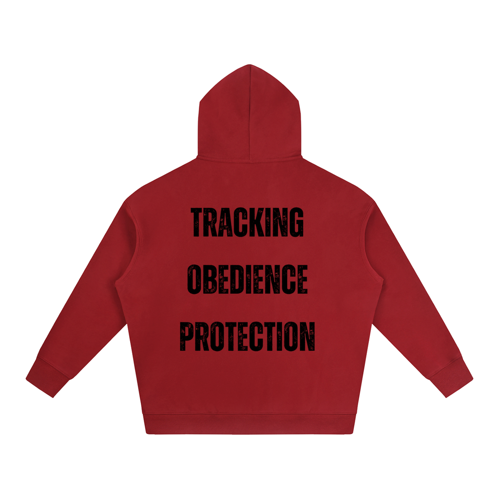 IGP 3 Phase Oversize Fleeced Hoodie Black Text