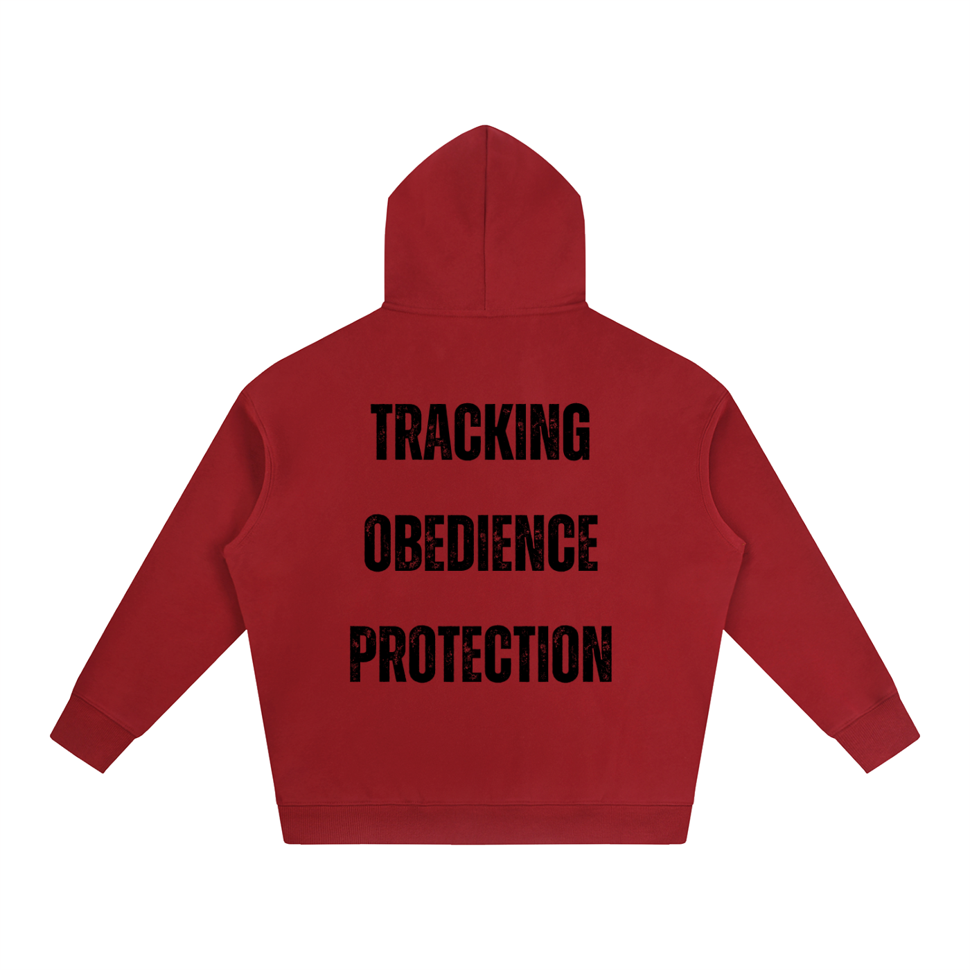 IGP 3 Phase Oversize Fleeced Hoodie Black Text